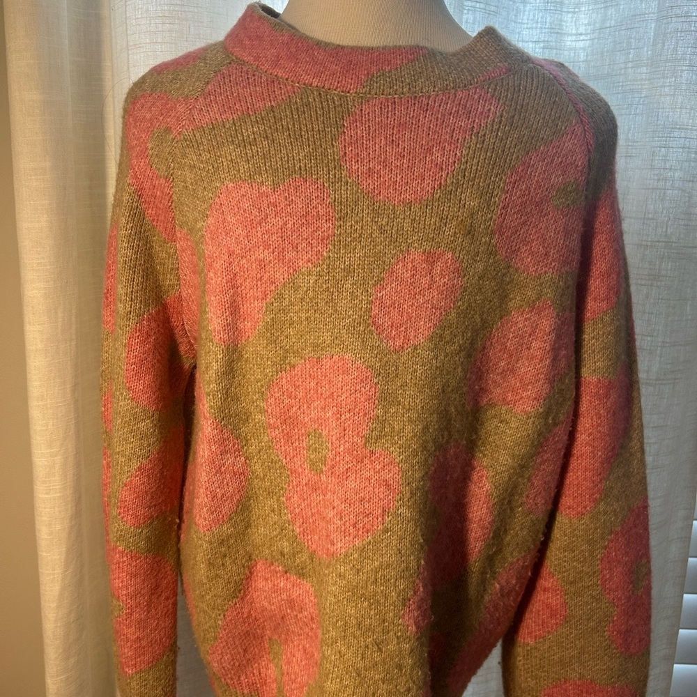 Lou & Grey Loft Valentine Heart Sweater Medium
